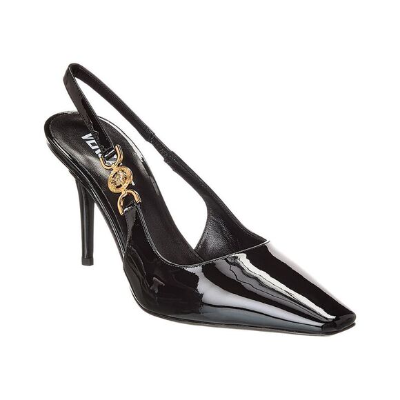 Versace Patent Slingback Pump, Black - Picture 1 of 5